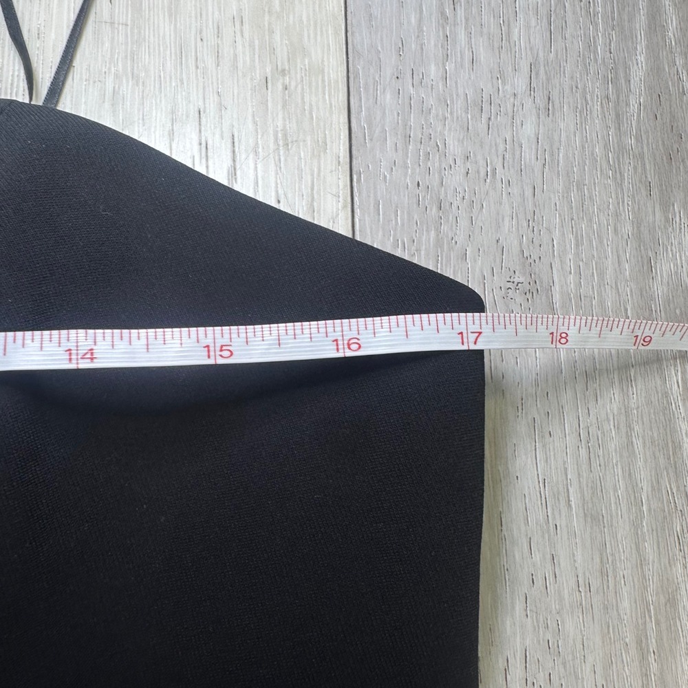 Amanda Uprichard strapless puzzle jumpsuit black elegant formal wide leg Large - Picture 12 of 14